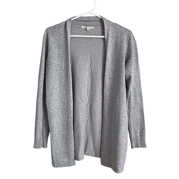Cyrus Grey Open Front Cardigan Sweater Knit Neutral Office Casual Women’s Small - Picture 1 of 6